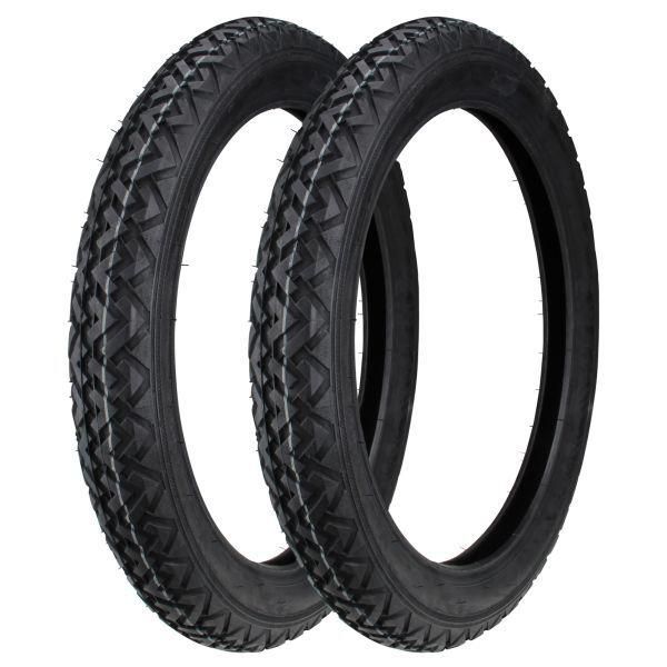 2X Pneumatico Veerubber VRM087 2,75-17 (2 3/4 X 17) 46J Tt-image