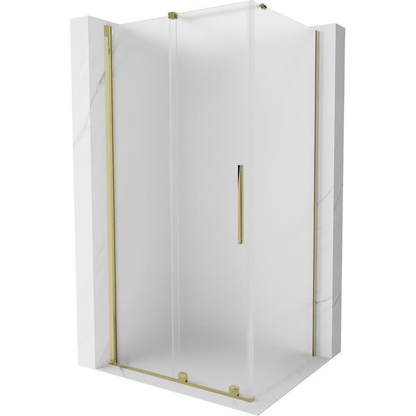 Mexen Velar Cabina Doccia Scorrevole 130 X 90 Cm, Ghiaccio, Oro - 871-130-090-31-50-image