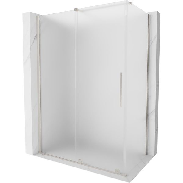 Mexen Velar Cabina Doccia Scorrevole 140 X 75 Cm, Vetro Satinato, Nichel Spazzolato - 871-140-075-31-97-image