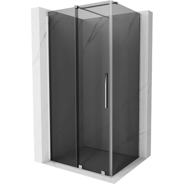 Mexen Velar Cabina Doccia Scorrevole 90 X 80 Cm, Grafite, Cromo - 871-090-080-41-01-image