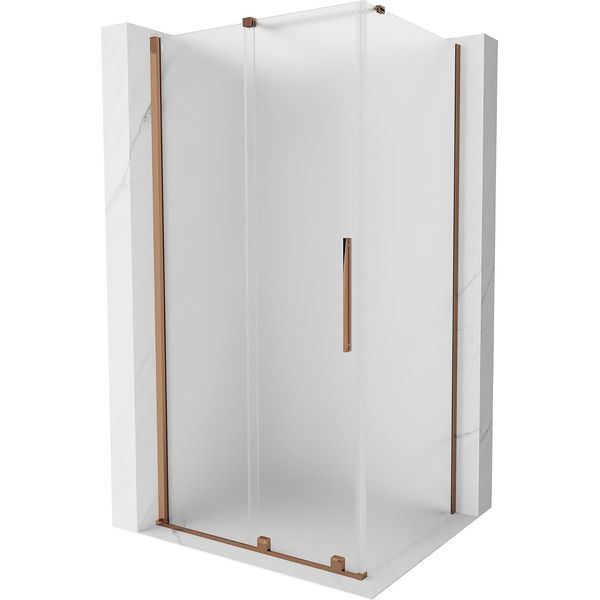 Mexen Velar Cabina Doccia Scorrevole 110 X 70 Cm, Ghiaccio, Oro Rosa - 871-110-070-31-60-image