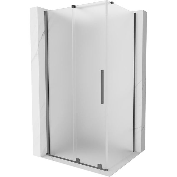 Mexen Velar Cabina Doccia Scorrevole 100 X 75 Cm, Satinato, Gun Metal - 871-100-075-31-95-image