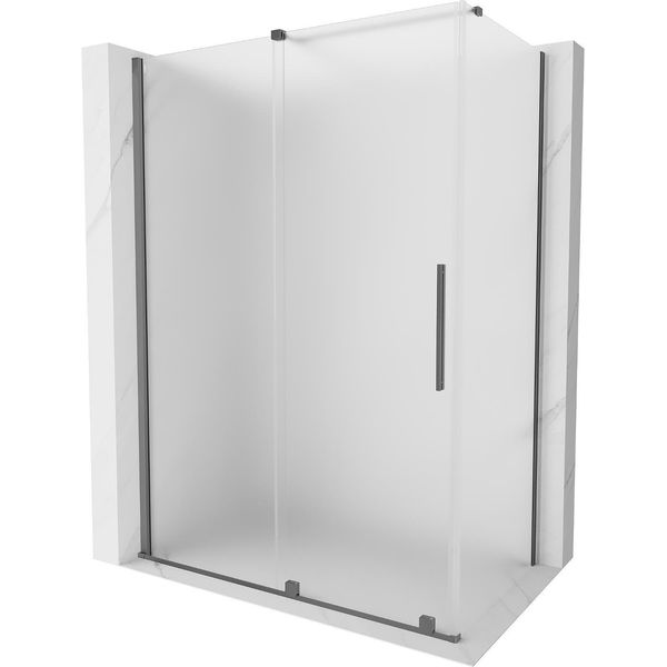 Mexen Velar Cabina Doccia Scorrevole 150 X 75 Cm, Satinato, Gun Metal - 871-150-075-31-95-image