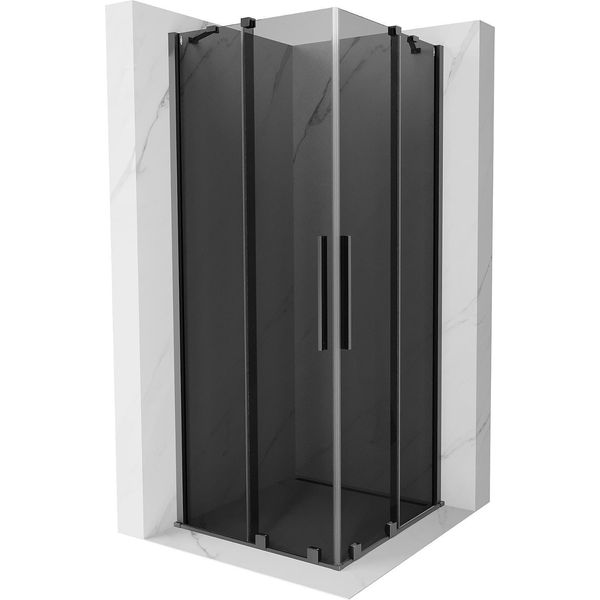 Mexen Velar Duo Cabina Doccia Scorrevole 80 X 80 Cm, Grafite, Gun Metal - 871-080-080-42-95-image