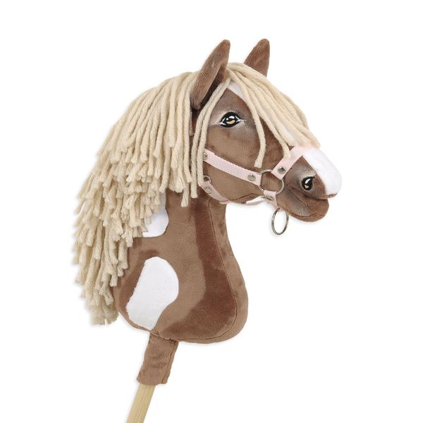 Cavallo Hobby Horse Large Premium - Western Iii Baio Con Criniera Chiara A3-image