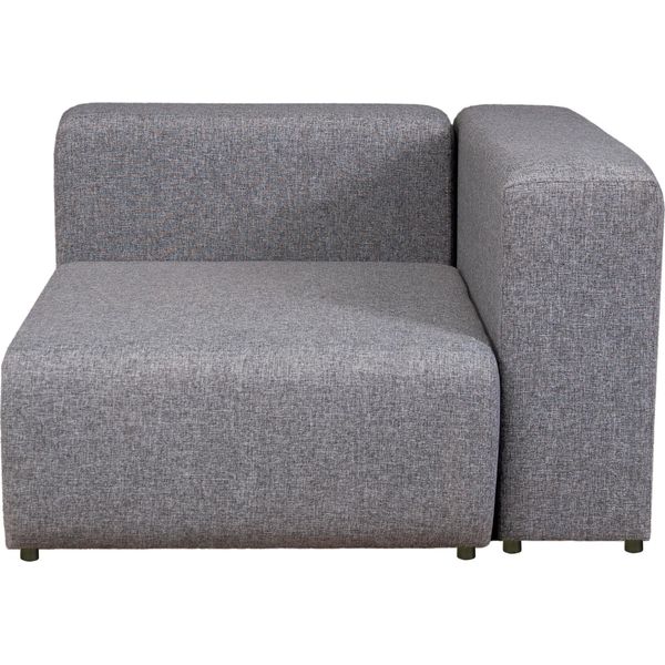 Modulo Divano 'Suldal' Elemento Angolare Con Bracciolo A Destra 110 X 109 X 68 Cm Tessile Grigio-image