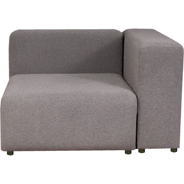Modulo Divano 'Suldal' Elemento Angolare Con Bracciolo A Destra 110 X 109 X 68 Cm Tessuto Grigio-image