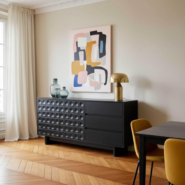 Credenza Moderna Rettangolare L160 Cm Nera - Oviala Octave-image