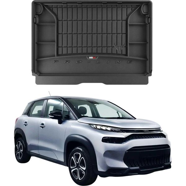 Omac Rivestimento Del Bagagliaio In Gomma Per Citroen C3 Aircross 2017-2024 Rivestimento Del Bagagliaio In Tpe-image