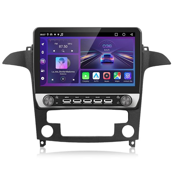 Carplay Android 15 Autoradio Per Ford S-Max (Anno 2007-2015) Gps Navi Wifi 4G Bt Dab+ Swc Usb 6+128G 8-Core-image