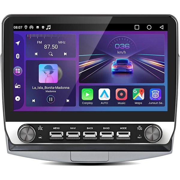 Carplay Autoradio Per Vw Passat B6 B7 Cc Magotan (Anno 2011-2015) Gps Navi Wifi 4G Bt Dab+ Swc Usb 6+128G Con Manopola Rotante 8-Core-image