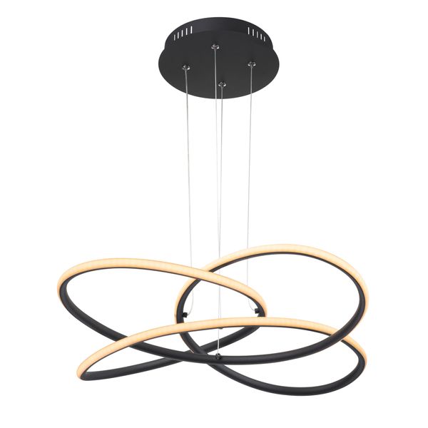 Globo Lighting LED Pendelleuchte "Panda", Schwarz, Leuchten, HäNgelampe/HäNgeleuchte/Wohnzimmer/Esstisch/Elegant, LED Pendelleuchte-image