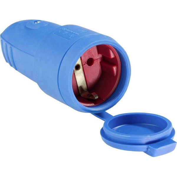 Contatto Di Terra Di Accoppiamento In Gomma As-Schwabe Senza Cavo Max. 2,5Mm² 230V Blu IP44-image