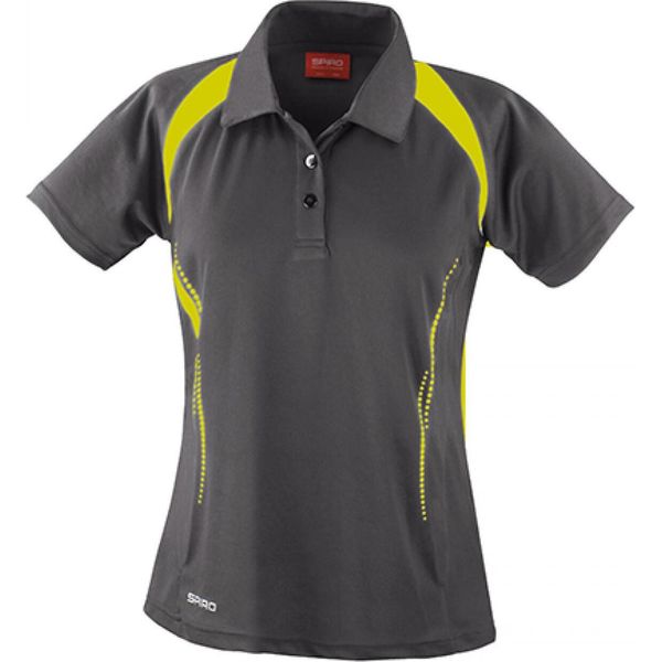 Spiro S177F | Poloshirt Sportiva Team Spirit +Traspirante - Colore: Grigio/Lime - Taglia: Xl (42)-image