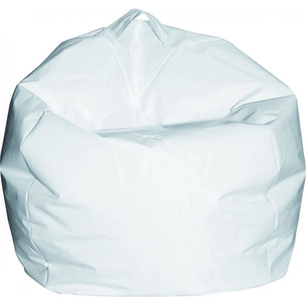 Talamo Italia Pouf Ascia 65X65X50H Cm Bianco, Bianco Forma Sacco Italy-image