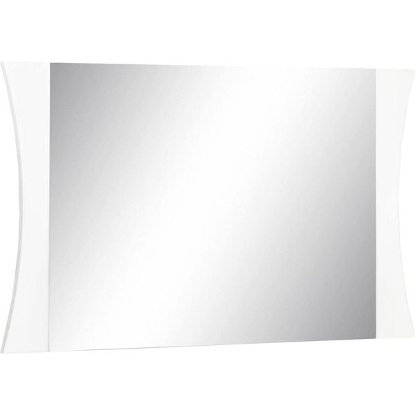 Dmora Specchio Frida 2X60H Cm Bianco Bianco Lucido, Materiale Struttura In Vetro Italy-image