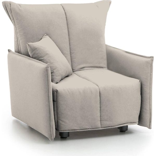 Talamo Italia Poltrona Atlantis Beige, Sfoderabile Braccioli Italy-image