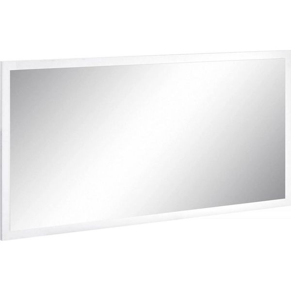 Dmora Specchio Adelchi 2X60H Cm Bianco Bianco Lucido, Materiale Struttura In Vetro Italy-image