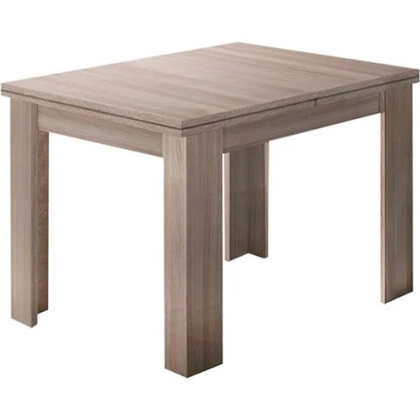 Dmora Tavolo Allungabile Airin 90X90X75H Cm Marrone Olmo Perla, 8 Posti Allungabile Italy-image