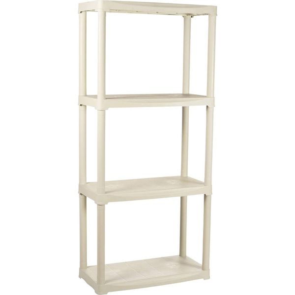 Dmora Armadio Da Esterno Gelsomina 30X60X133H Cm Bianco, 3 Vani Resistente Ai Raggi Uv, Impermeabile Italy-image