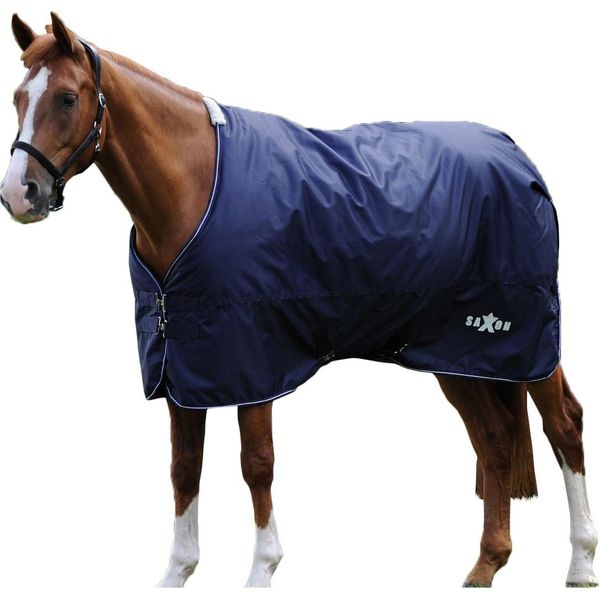 Saxon - Tappeto Per Cavalli Standard "Defiant"" WB1608 (206 Cm) (Blu Navy/Bianco)"-image