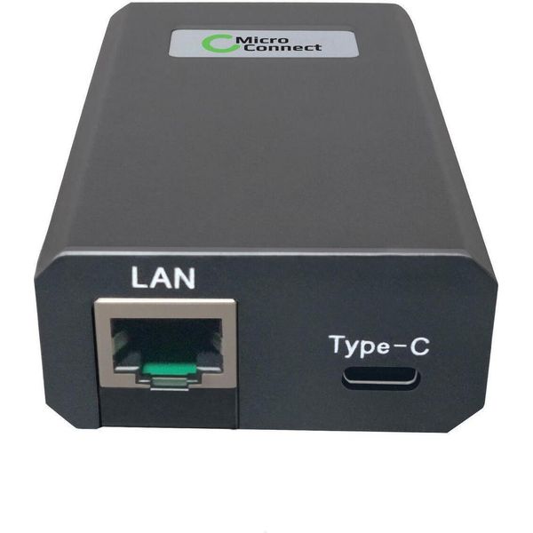 Microconnect POEINJ-25W-USBC - Gigabit Ethernet - 1000 Mbps - Ieee 802.3,IEEE 802.3Ab,Ieee 802.3U - Cat5,Cat5E,Cat6,C-image