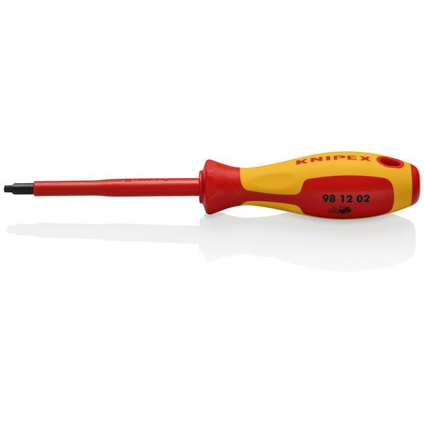 Knipex 98 12 02 Cacciavite Per Viti Robertson R2 Manico Isolante Multicomponente, Vde Brunito 210 Mm-image