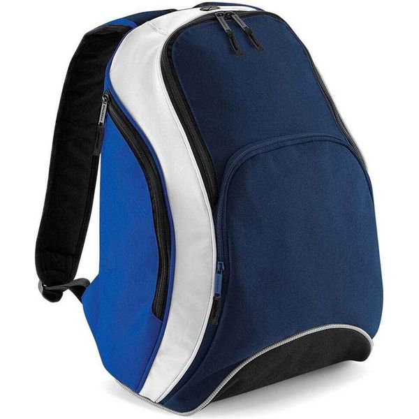 Bagbase - Zaino "Teamwear"" PC5761 (Taglia Unica) (Blu Scuro/Blu Royal/Bianco)"-image