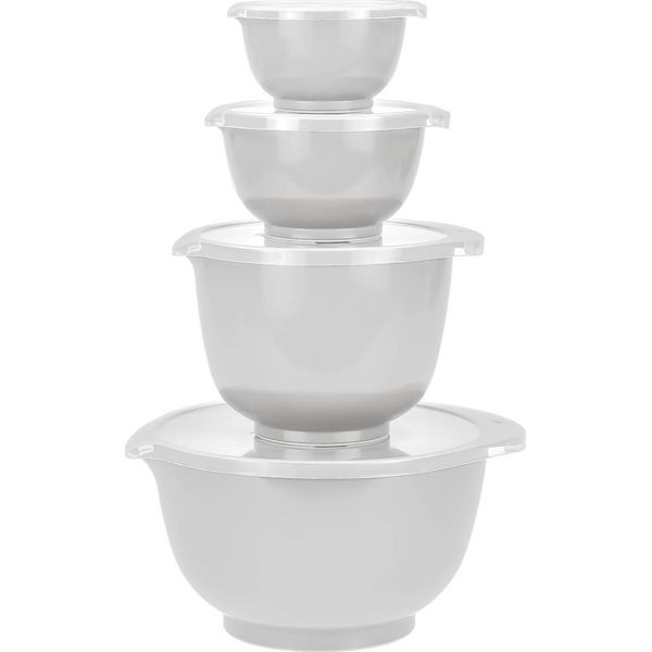 Set Di Ciotole Rosti 4 Pezzi Con Coperchio "Margrethe"" Nuovo Bianco 0,25+0,5+1,5+3,0L"-image
