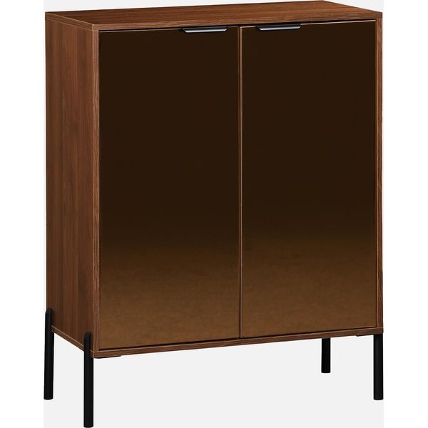 Credenza Vintage Effetto Legno Di Noce, 83Cm, Noce-image