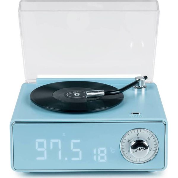 Bigben, Altoparlante Bluetooth Retrò E Sveglia Epok, Blu-image
