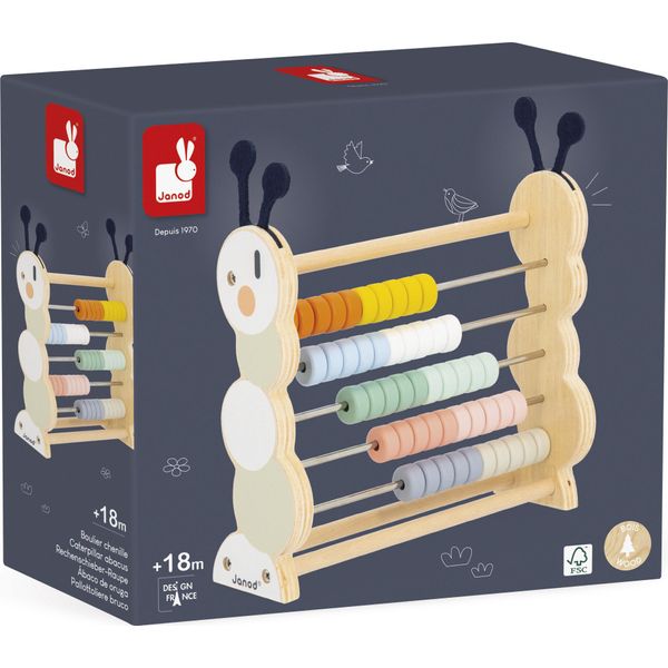 Bruco Abaco In Legno Janod - Giocattolo Educativo In Legnoper Bambini-image