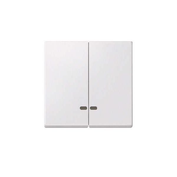 Merten MEG3420-0419 Doppio Bilanciere Con Finestra Di Controllo, Bianco Polare, Sistema M-image