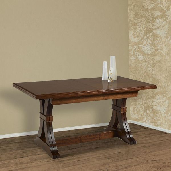 Tavolo Allungabile Polignano In Legno Massello 180X85X79H Colore Noce Antico-image
