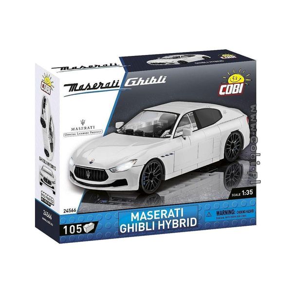 Cobi Set Di Blocchi Da Costruzione A Morsetto Maserati Ghibli Hybrid, Collezione Maserati, Auto, Veicolo, Blocchi Da Costruzione A Morsetto, Plastica, 105 Pezzi, 24566-image