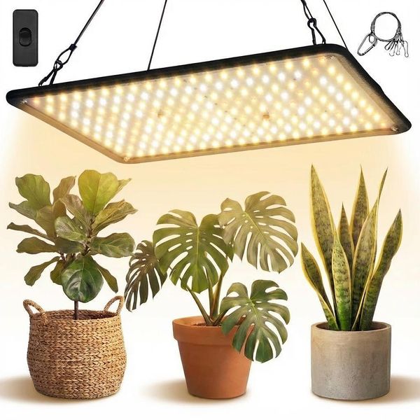 Lampada Per Piante Da 2000Lm Ha Portato La Lampada Di Crescita A Spettro Completo 180Leds 20W Ha Portato La Luce Di Crescita Della Pianta Dell'interno Per La Crescita Del Seme Del Fiore Della Pianta Della Verdura (Rosso+Bianco+Bianco Caldo)-image