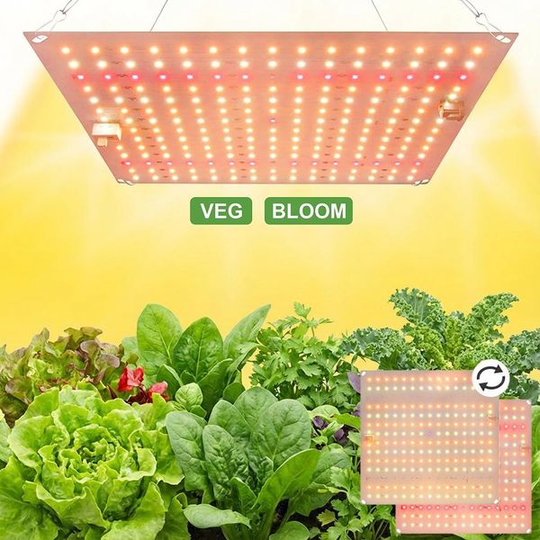 25W 210 Led Lampada Per Piante Spettro Completo Luce Solare Bianca Dimmerabile 2 Modalità Di Luce Lampada Di Coltivazione Uv Ir Luce Per Piante Da Interno Lampada Di Coltivazione Veg+Bloom-image