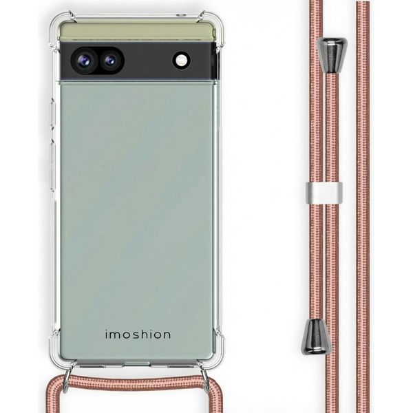 Imoshion Custodia Protettiva Google Pixel 6A Con Fascia Posteriore Con Catena Custodia Per Telefono Cellulare Per Google Pixel 6A - Rosegold-image