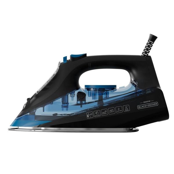 Black E Decker BXIR2606E Ferro Da Stiro A Secco E A Vapore Ceramica 2600 W Nero Blu-image