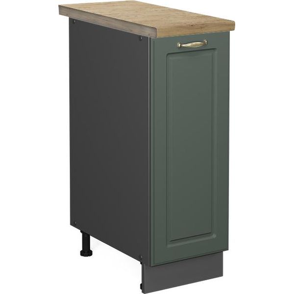 Vicco Armadio Cucina Dispensa Alto Fame-Line, 30 Cm , Pt Rovere, Verde-Oro Country House/Antracite-image
