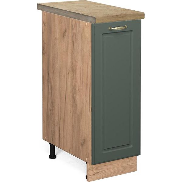Vicco Armadio Cucina Dispensa Alto Fame-Line, 30 Cm , Pt Rovere, Verde-Oro Country House/Quercia Dorata-image