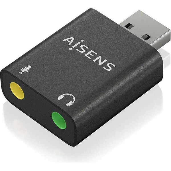 Scheda Audio Aisens A106-0768/ Usb Maschio - 2Xjack 3,5 Femmina-image