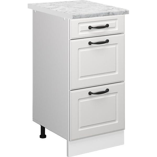 Vicco Mobiletto Base Per Cucina R-Line, 40 Cm Pl Marmo, Bianco Casa Di Campagna/Bianco-image