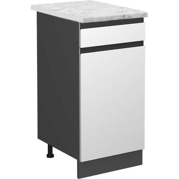 Vicco Mobiletto Base Per Cucina R-Line, 40 Cm Pl Marmo, Quercia Dorata/Antracite-image