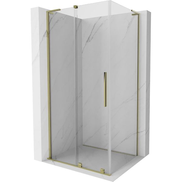 Mexen Velar L Cabina Doccia Scorrevole 120 X 110 Cm, Trasparente, Oro - 871-120-110-03-50-image