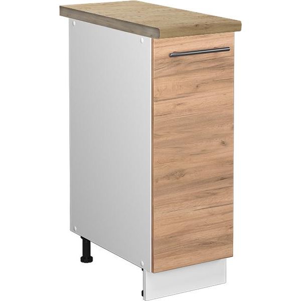 Vicco Armadio Cucina Dispensa Alto Fame-Line, 30 Cm , Pt Rovere, Quercia Dorata/Bianco-image