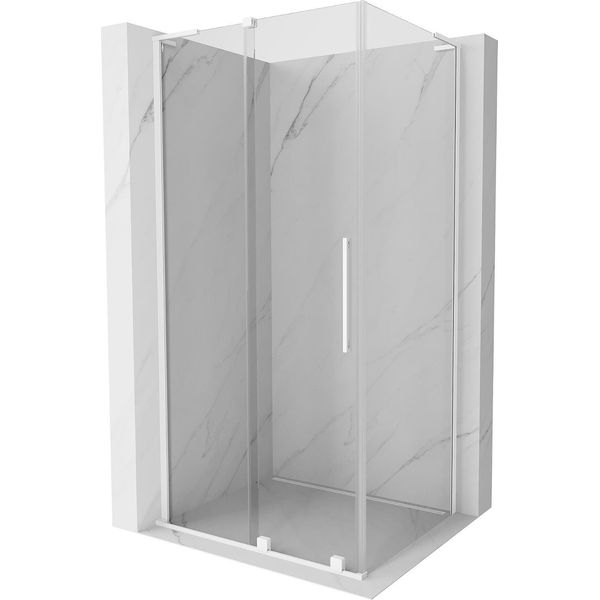 Mexen Velar L Cabina Doccia Scorrevole 120 X 70 Cm, Trasparente, Bianca - 871-120-070-03-20-image