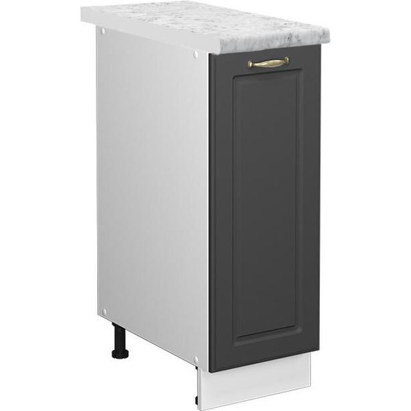 Vicco Armadio Cucina Dispensa Alto Fame-Line, 30 Cm , Pt Marmo, Antracite-Oro/Bianco-image