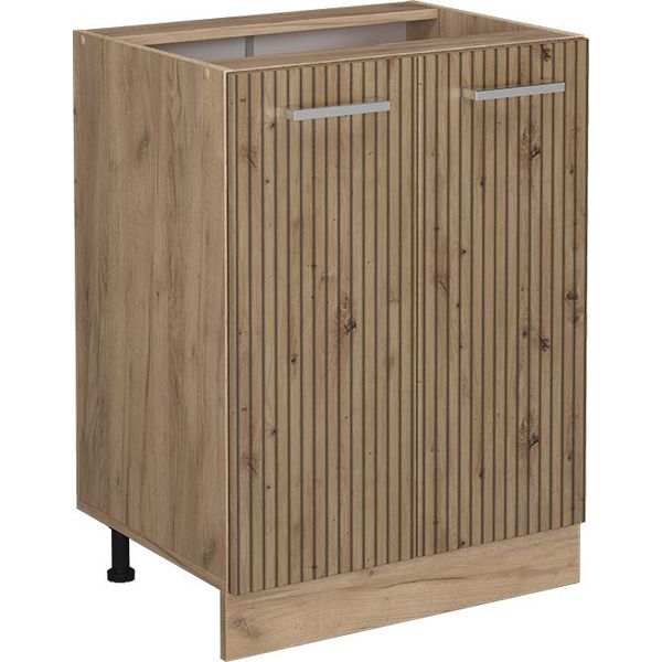Vicco Mobiletto Base Cucina R-Line, 60 Cm Senza Piano Di Lavoro, Rovere Artigianale/Quercia Dorata-image