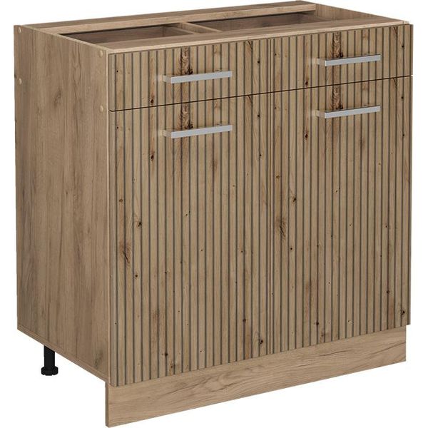Vicco Mobiletto Base Per Cucina R-Line, 80 Cm Senza Piano Di Lavoro, Rovere Artigianale/Quercia Dorata-image